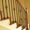 1/2 in. x 44 in. Single Basket Solid Iron Baluster Satin Black