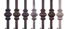 1/2 in. x 44 in. Single Knuckle Solid Iron Baluster Satin Black