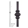 1/2 in. x 44 in. Single Knuckle Solid Iron Baluster Satin Black