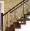 1/2 in. x 44 in. Square Marquis Hollow Iron Baluster Ash Grey