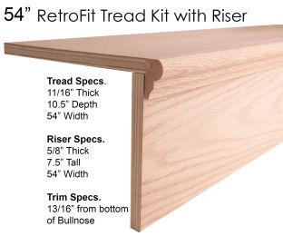 retrofit54" Retro Tread with Riser