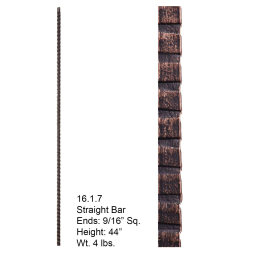 16.1.7   Straight Hammered Bar (Finish: Oil Rubbed Bronze)