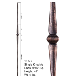 16.5.2   Single Knuckle (Finish: Oil Rubbed Bronze)