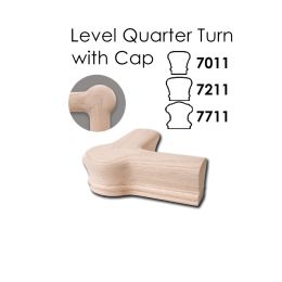 Level Quarter Turn with Cap Fitting (Finish:: For 6210 Handrail)