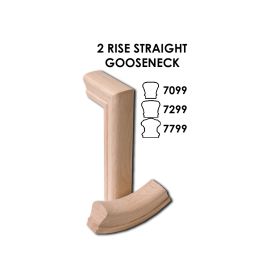 2 Rise Straight Gooseneck (Finish:: For 6210 Handrail)
