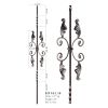 Double Twist Butterfly with Leaves Iron Baluster