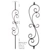 Large Hollow Spiral Scroll Baluster