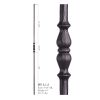 Single Long Decorative Knuckle Round Forged Baluster
