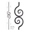 Double Spiral Iron Baluster