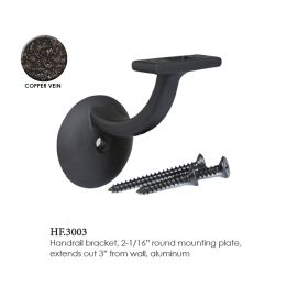 Handrail Bracket with Round Mounting Plate (Finish:: Copper Vein)