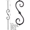 Single Small Knuckle Round Forged Scroll Baluster
