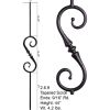 Single Knuckle Scroll Round Forged Tapered Baluster
