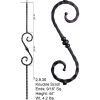 Single Knuckle Square Hammered Scroll Baluster