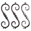 Single Knuckle Scroll Round Forged Tapered Baluster