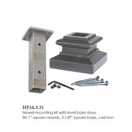 16.3.31 1" Square Newel Mounting Kit (Color Option: Oil Rubbed Bronze)