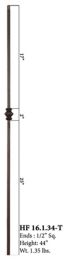 Single Knuckle Square Iron Hollow Baluster (Finish:: Oil Rubbed Bronze)