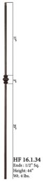 Single Knuckle Square Iron Baluster (Finish:: Oil Rubbed Bronze)