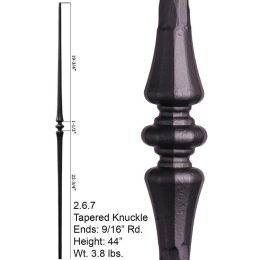 Single Knuckle Round Forged Tapered Baluster (Finish:: Oil Rubbed Bronze)