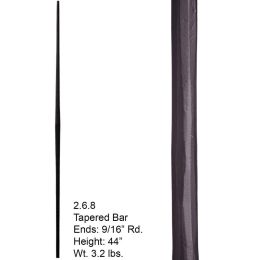 Plain Round Forged Tapered Baluster (Finish:: Oil Rubbed Bronze)